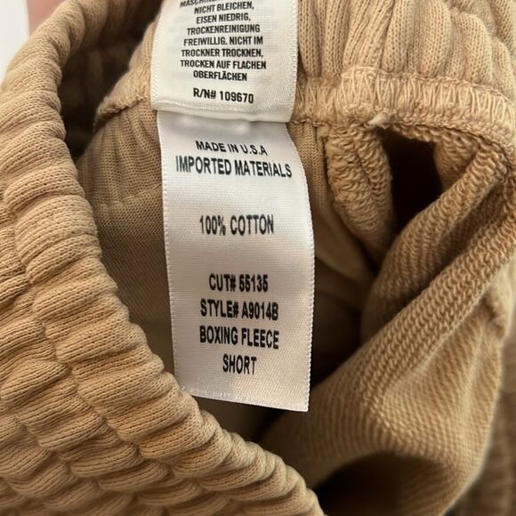 NWT Agolde Noodle Beige French Terry Boxing Shorts Sz XS - Picture 6 of 6